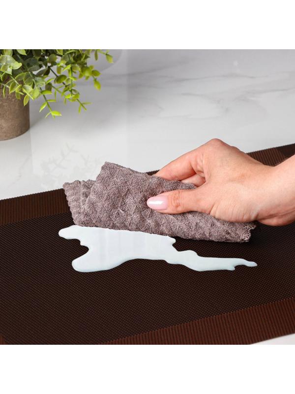 Набор салфеток сервировочных на стол Доляна «Шахматы», 45×30 см, 4 шт, цвет коричневый