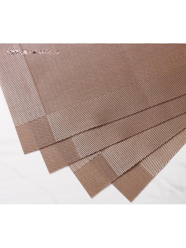 Набор салфеток сервировочных на стол Доляна «Шахматы», 45×30 см, 4 шт, цвет светло-коричневый