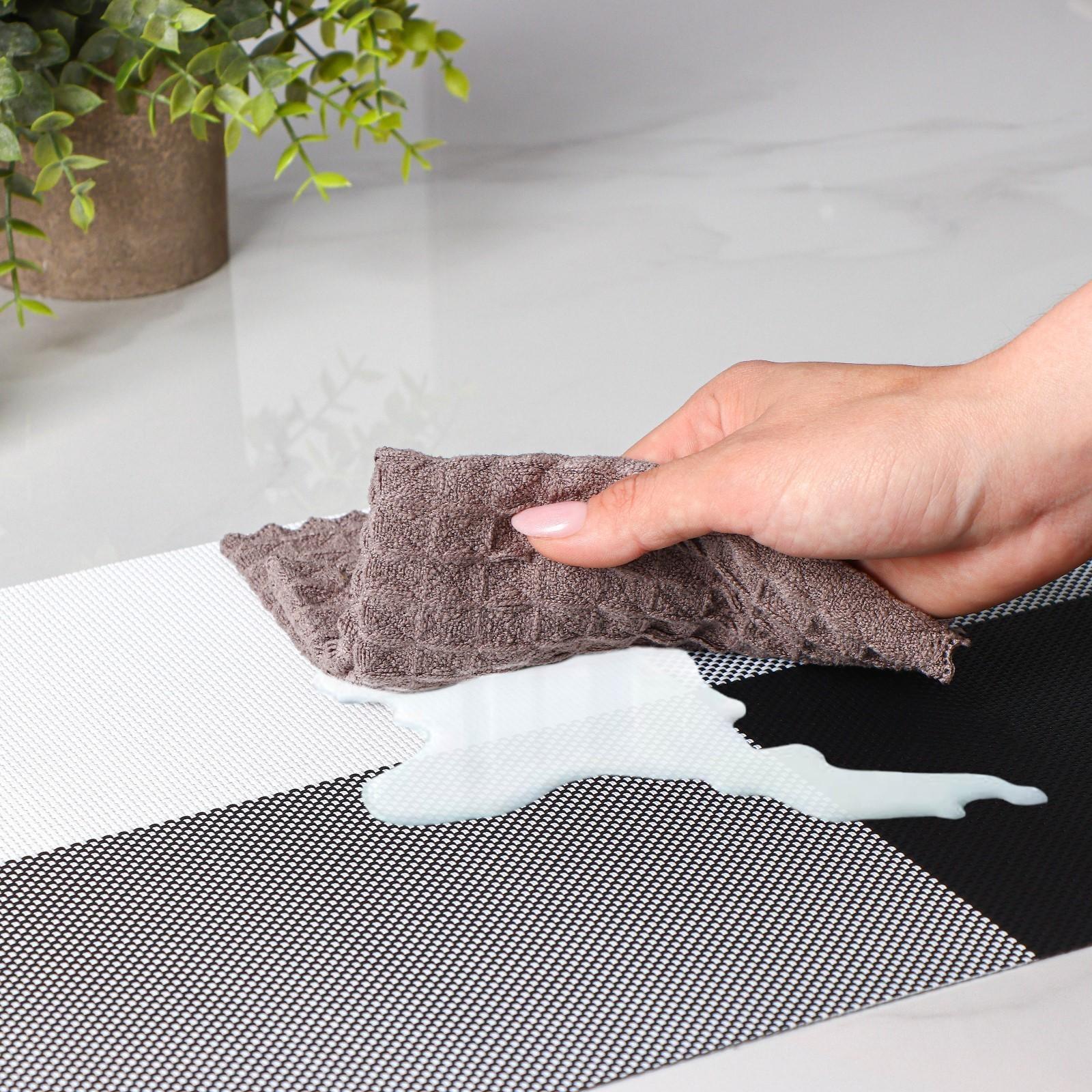 Набор салфеток сервировочных на стол Доляна «Настроение», 4 шт, 45×30 см, цвет бело-чёрный