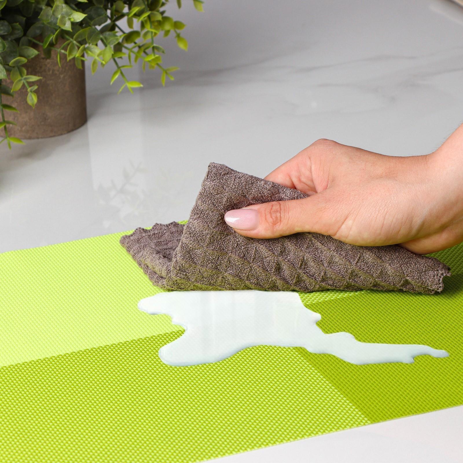 Набор салфеток сервировочных на стол Доляна «Настроение», 4 шт, 45×30 см, цвет зелёный