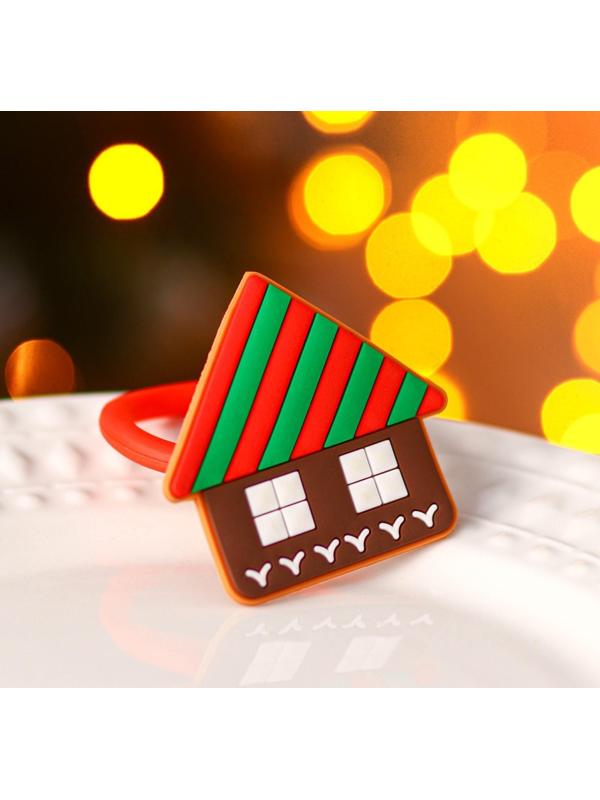 Кольцо для салфеток Доляна «Зимний домик», 6×6 см