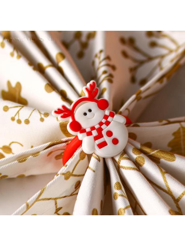 Кольцо для салфеток Доляна «Снеговик», 5×5,5 см