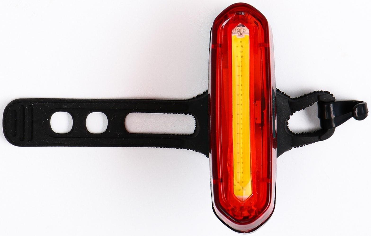 Фонарь велосипедный аккумуляторный, 800 мАч, 200 лм, 6 режимов, COB, IPX5, USB, 7 x 2 см