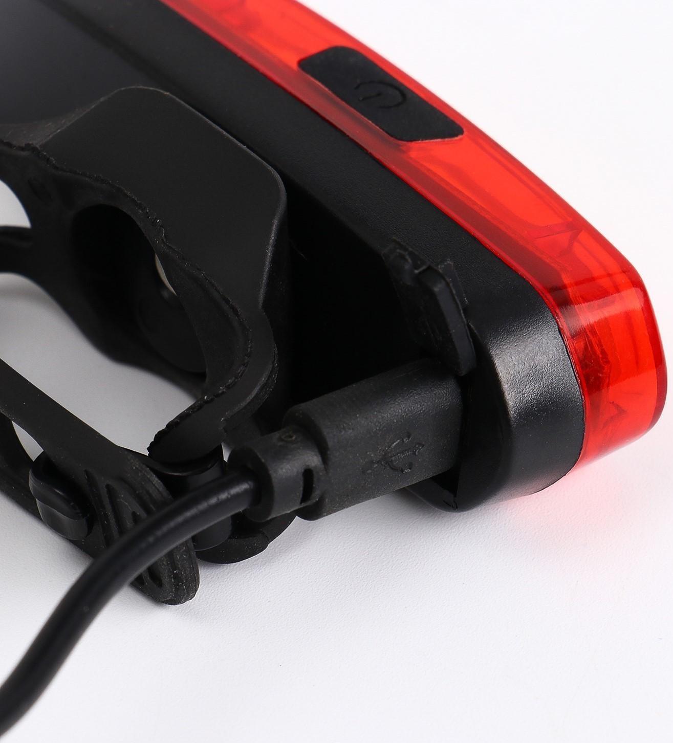 Фонарь велосипедный аккумуляторный, 800 мАч, 200 лм, 6 режимов, COB, IPX5, USB, 7 x 2 см