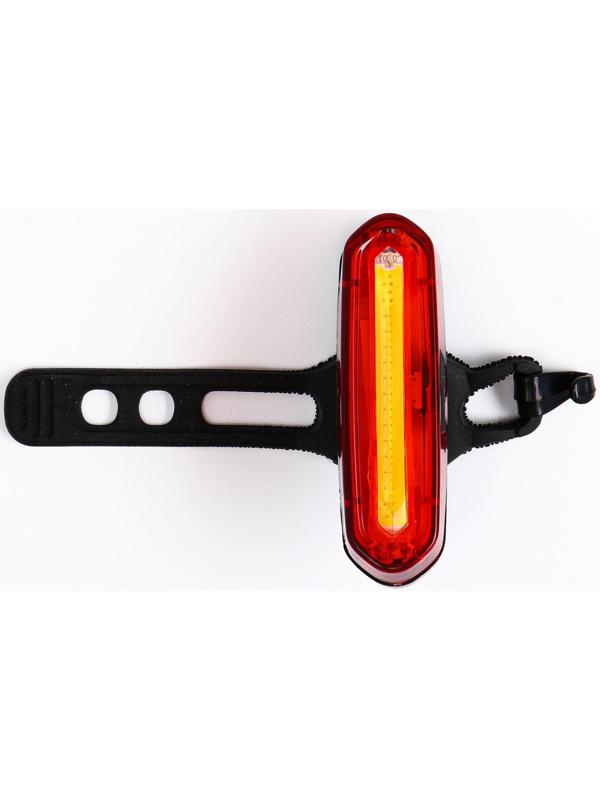 Фонарь велосипедный аккумуляторный, 800 мАч, 200 лм, 6 режимов, COB, IPX5, USB, 7 x 2 см