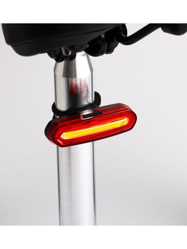 Фонарь велосипедный аккумуляторный, 800 мАч, 200 лм, 6 режимов, COB, IPX5, USB, 7 x 2 см