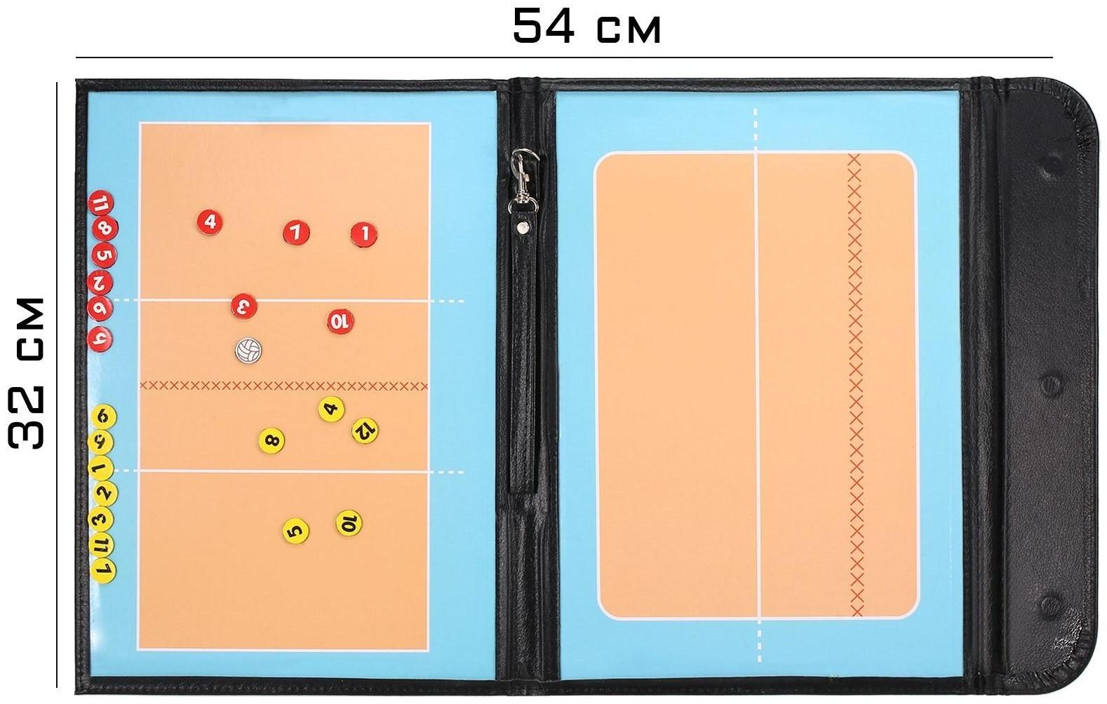Тактическая магнитная доска для волейбола, 54 х 32 см