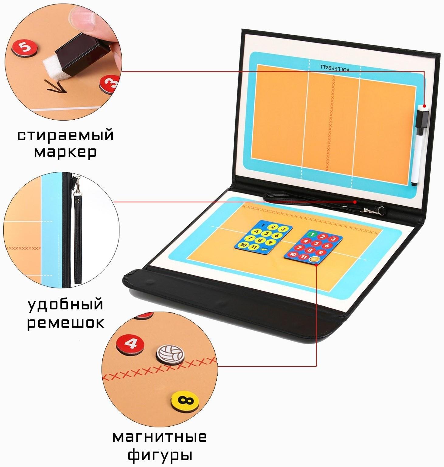 Тактическая магнитная доска для волейбола, 54 х 32 см
