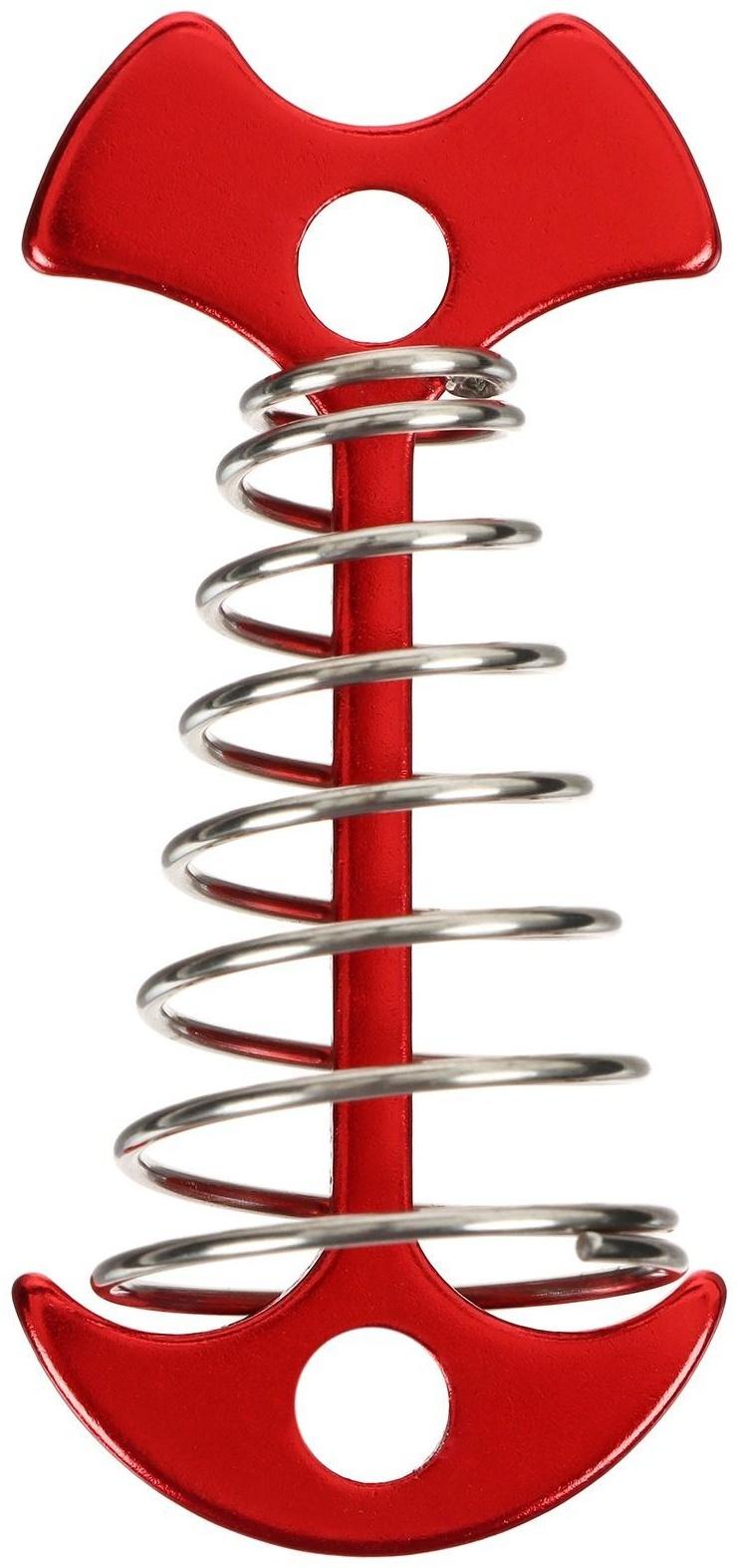 Колышек для палатки с пружиной, цвет красный