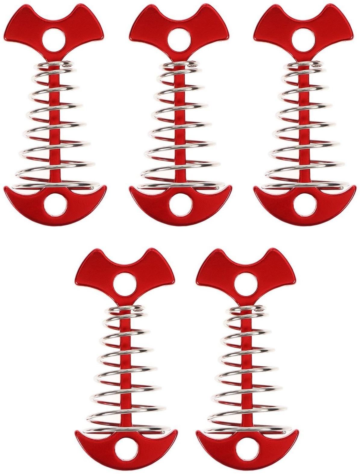 Колышек для палатки с пружиной, цвет красный