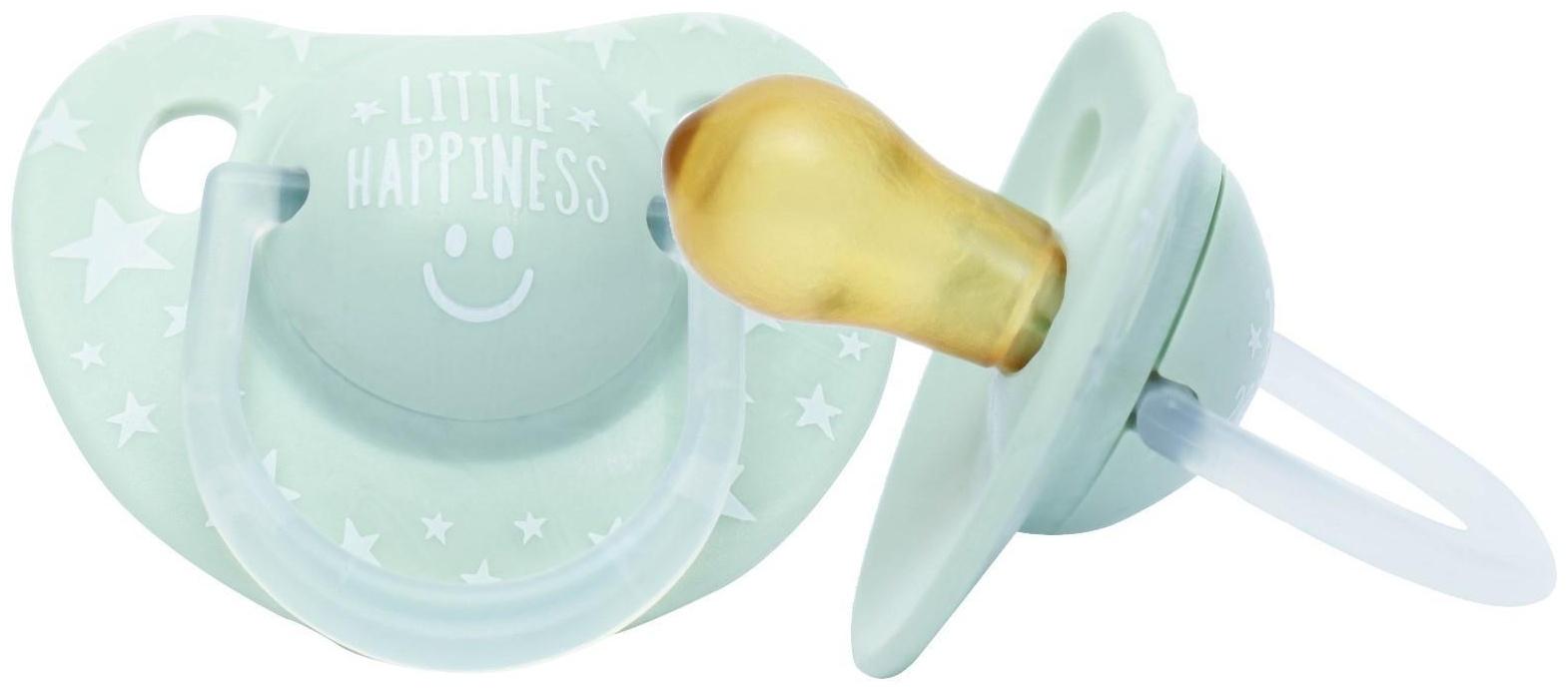 Соска - пустышка классическая, латекс, +0мес., Little happiness