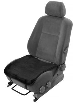 Накидка на передне сиденье, искусственный мутон, на антислике, 48 х 48 см, черный