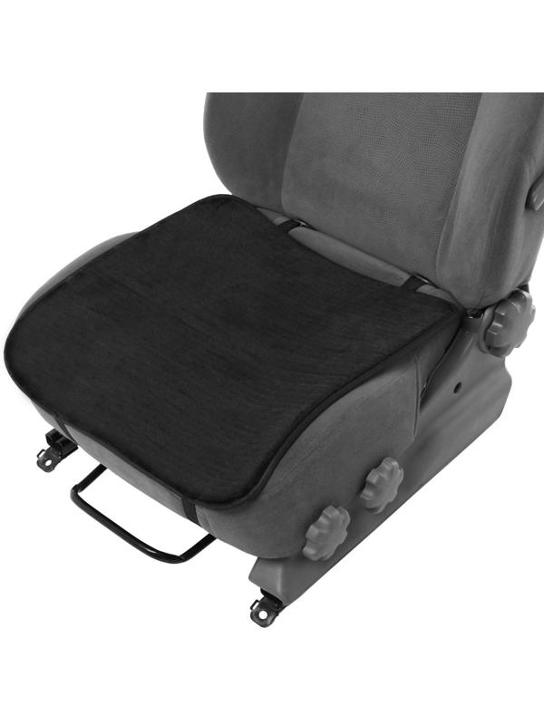 Накидка на передне сиденье, искусственный мутон, на антислике, 48 х 48 см, черный