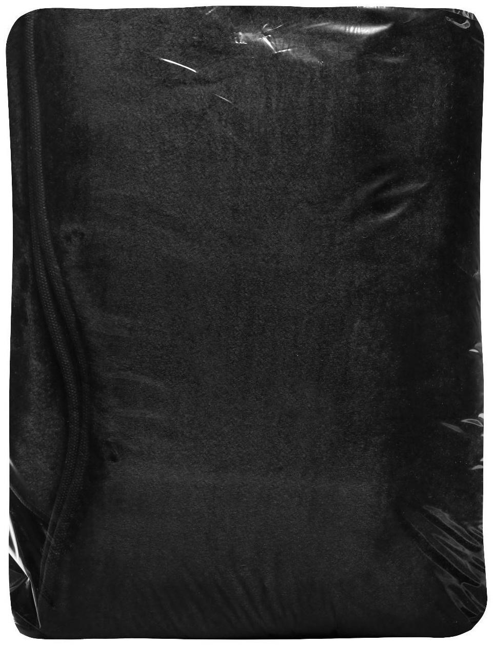 Накидка на заднее сиденье, искусственный мутон, на антислике, 50 х 150 см, черный