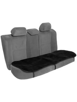 Накидка на заднее сиденье, искусственный мутон, на антислике, 50 х 150 см, черный