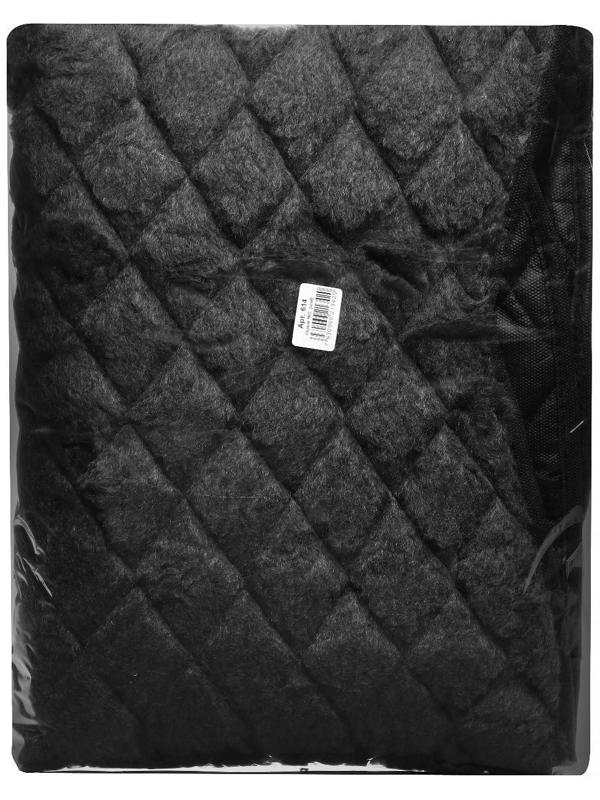 Накидка на переднее сиденье, искусственный мех, ромб, размер 55 х150 см, серый