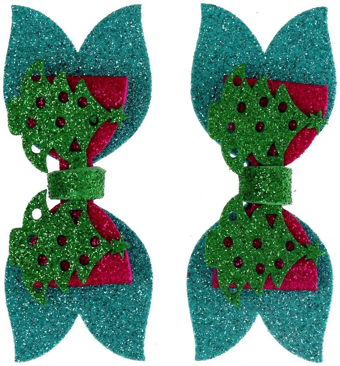 Карнавальный зажим «Ёлочка» набор 2 шт., МИКС