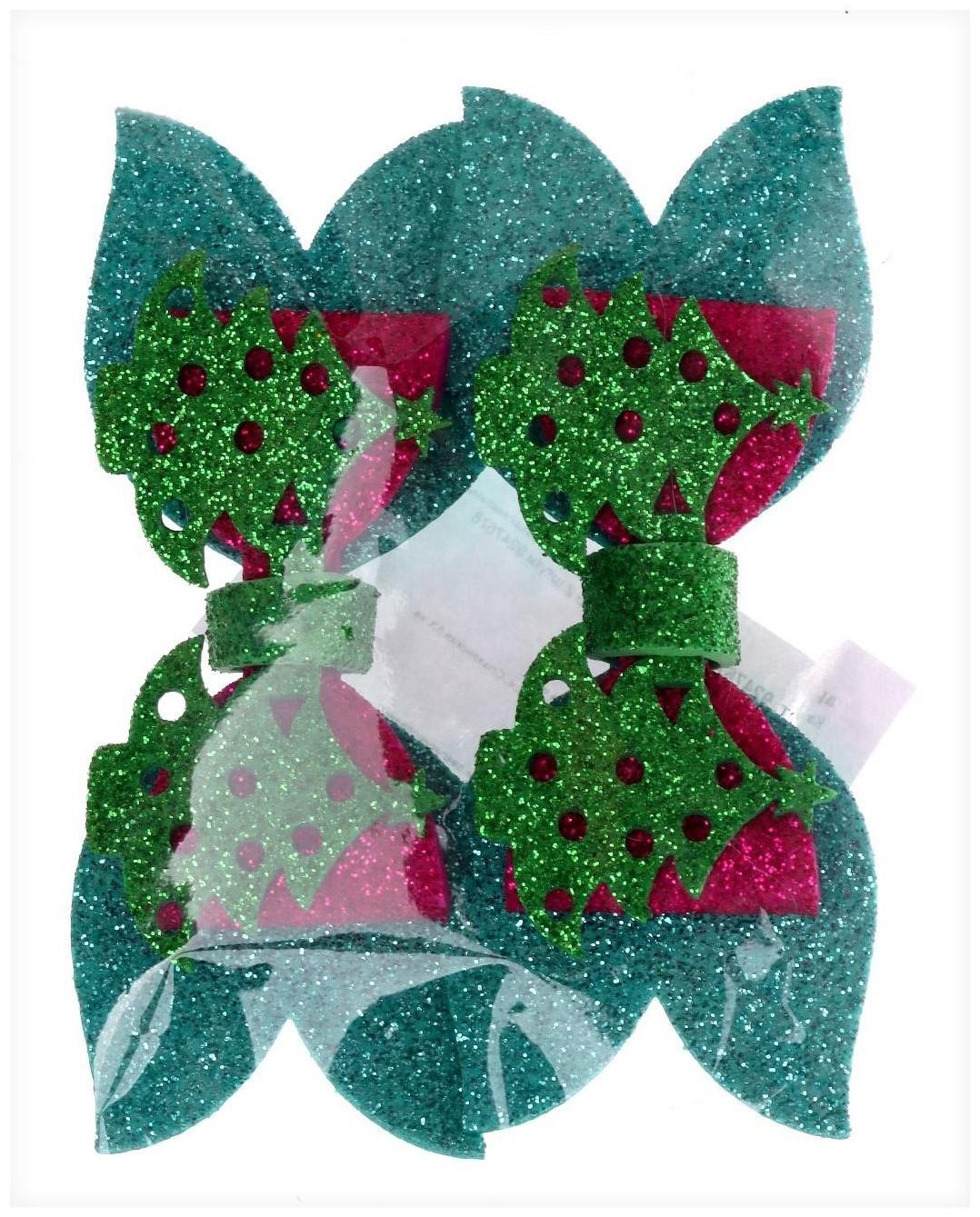 Карнавальный зажим «Ёлочка» набор 2 шт., МИКС