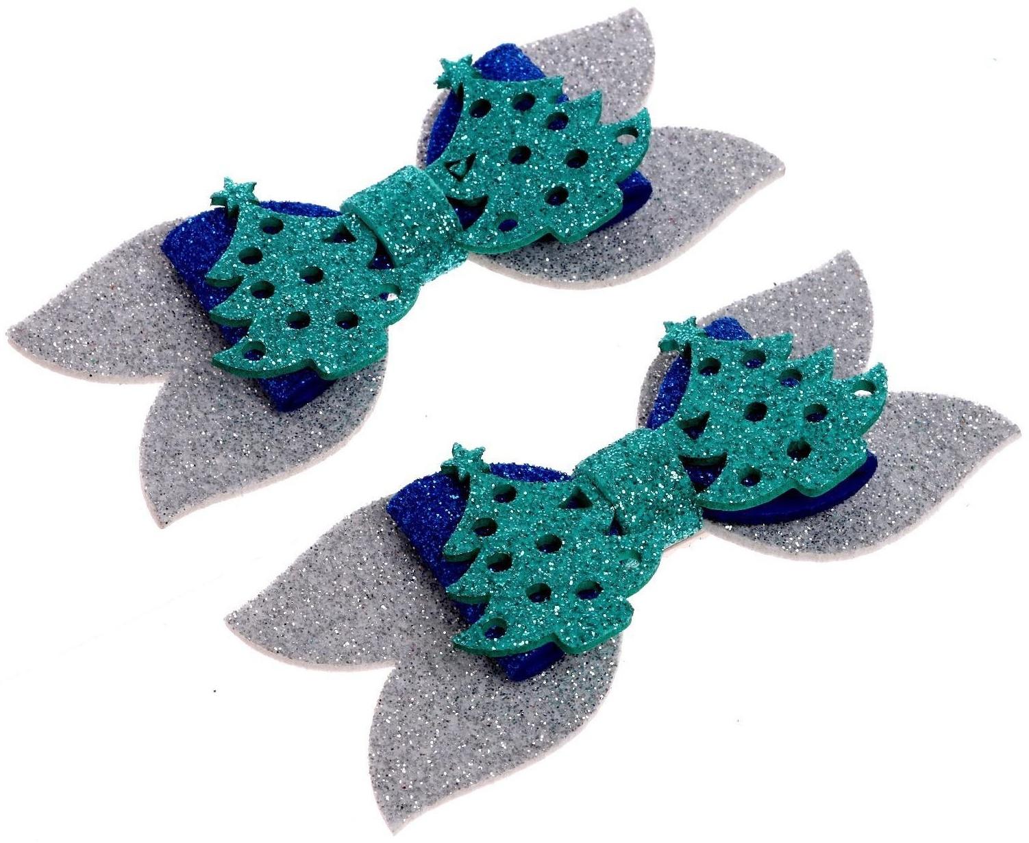 Карнавальный зажим «Ёлочка» набор 2 шт., МИКС