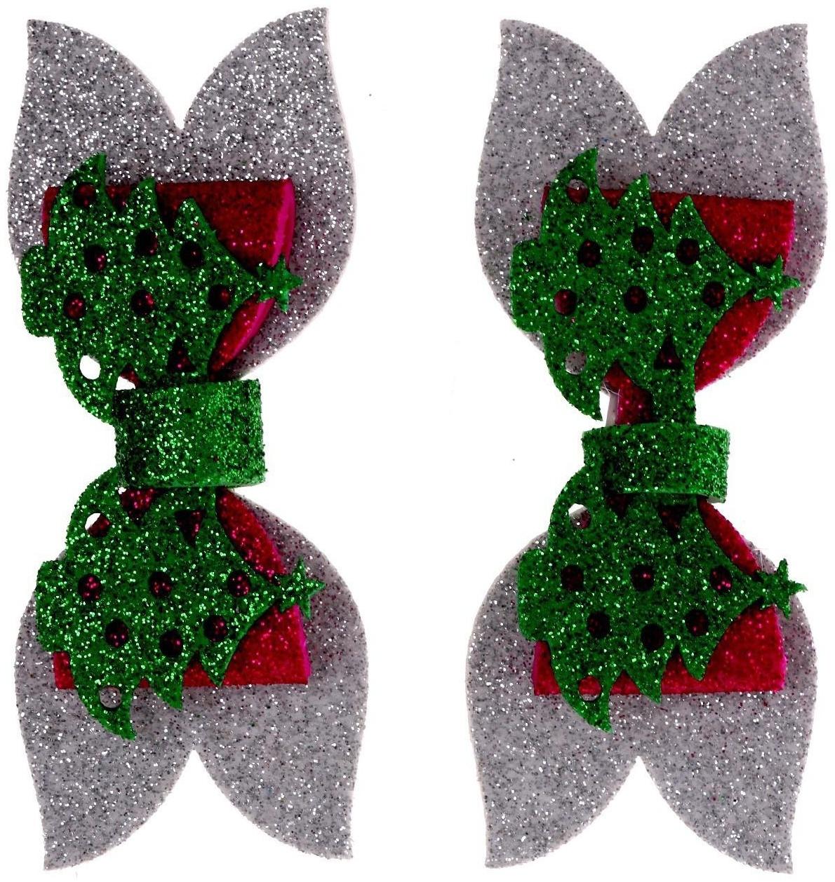 Карнавальный зажим «Ёлочка» набор 2 шт., МИКС