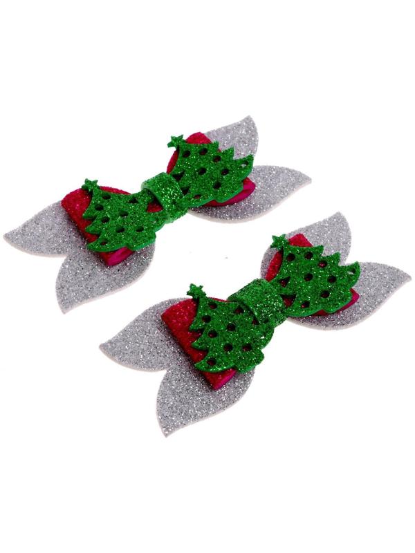 Карнавальный зажим «Ёлочка» набор 2 шт., МИКС