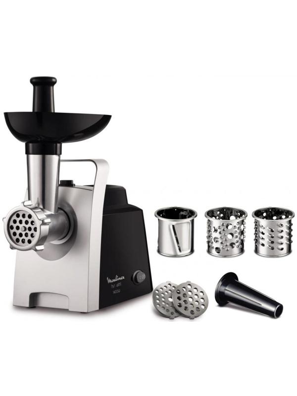 Мясорубка Moulinex ME108832, 1400 Вт, 1 скорость, 1.7 кг/мин, серебристая