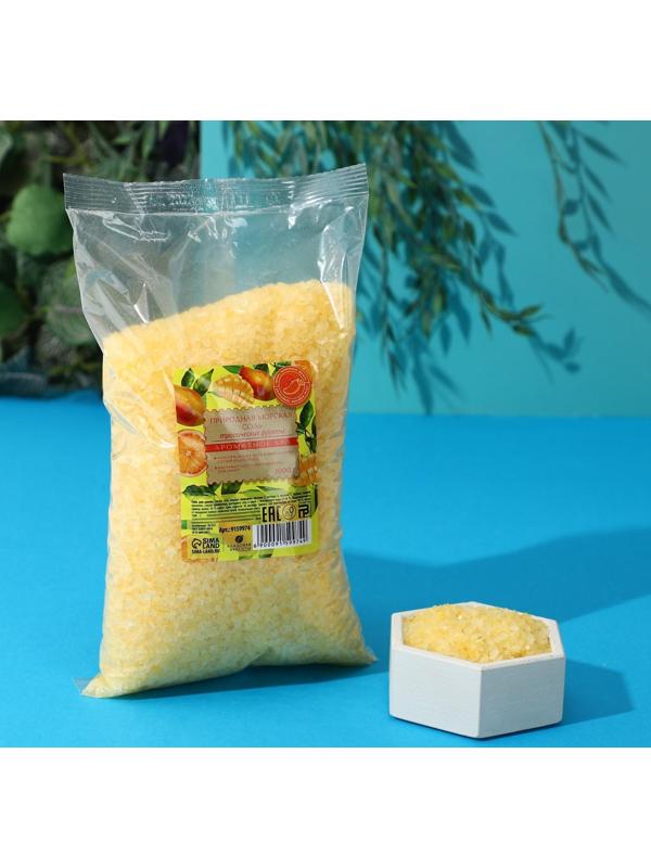 Природная морская соль для ванны с витаминами А, Е, С, 1000 г, с ароматом тропических фруктов