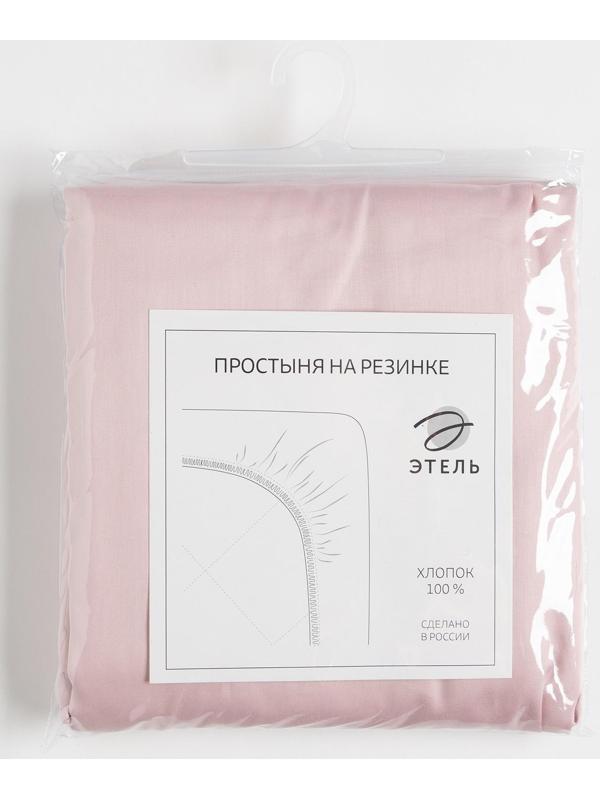 Простыня на резинке Pink rose 180х200х25 см, 100% хлопок, мако-сатин, 114г/м2