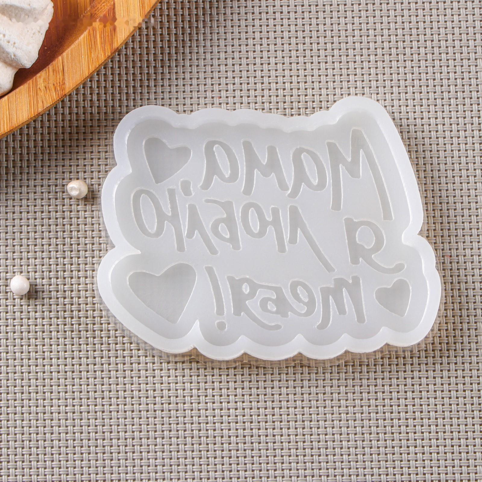 Молд «Мама, я люблю тебя», 9×7 см, цвет прозрачный