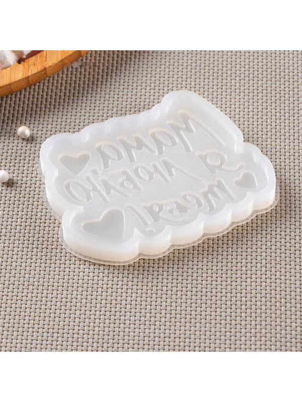 Молд «Мама, я люблю тебя», 9×7 см, цвет прозрачный