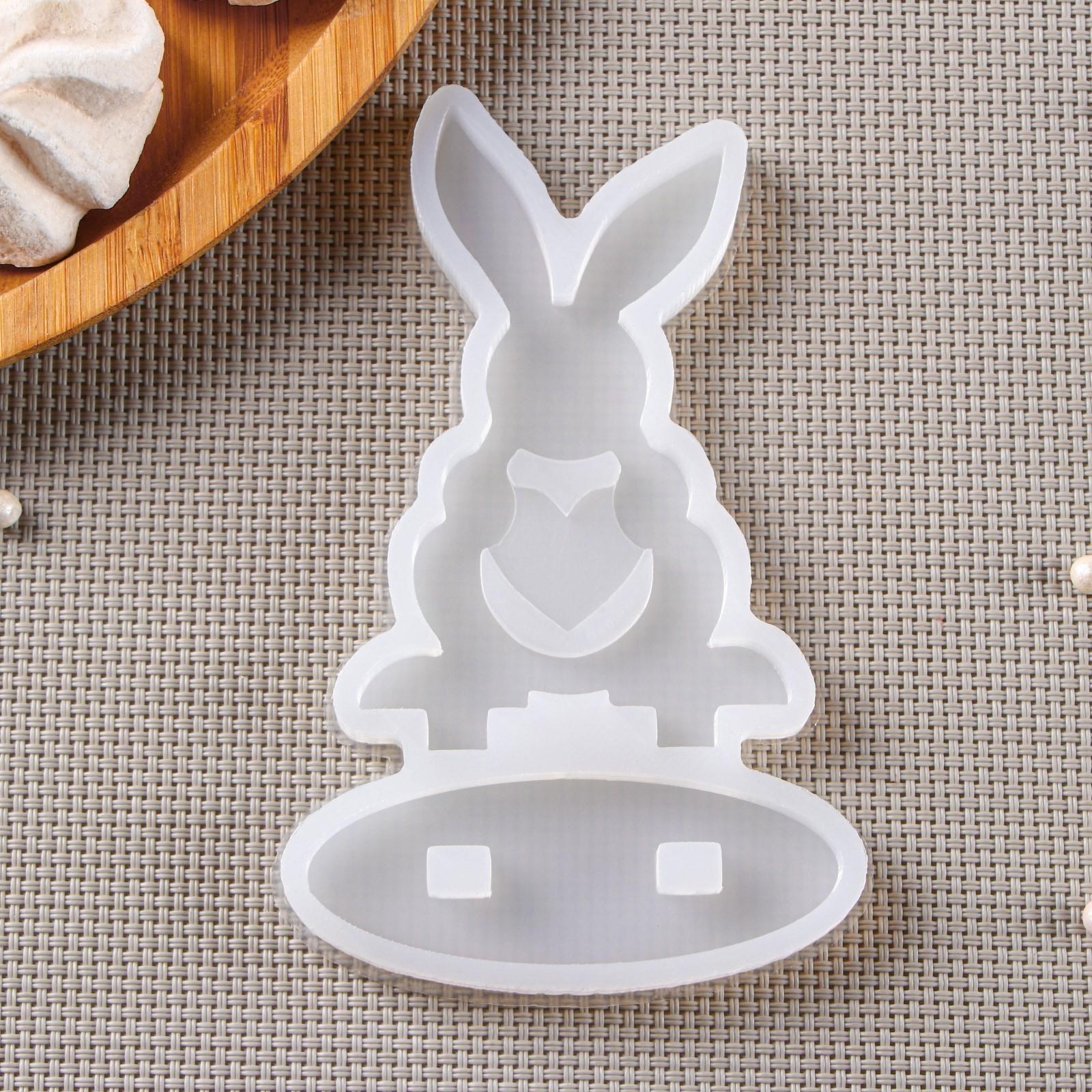 Молд «Заяц-конструктор», 12×8 см, цвет прозрачный