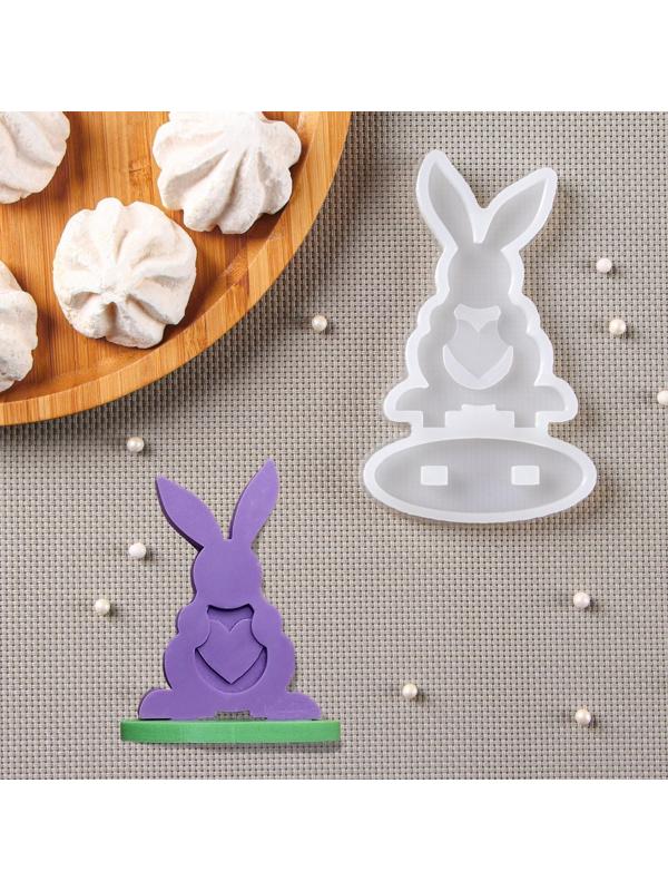 Молд «Заяц-конструктор», 12×8 см, цвет прозрачный