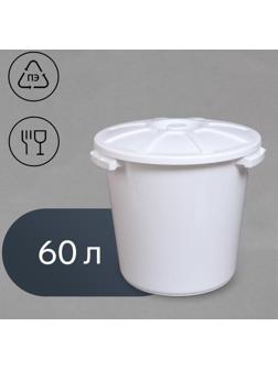 Бак пищевой, 60 л, с крышкой, МИКС