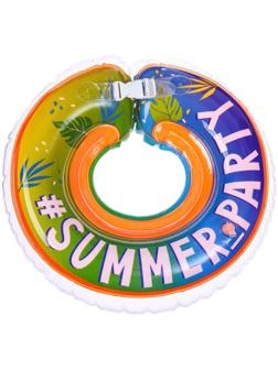 Круг детский на шею, для купания, Summer Party, с погремушками, двухкамерный