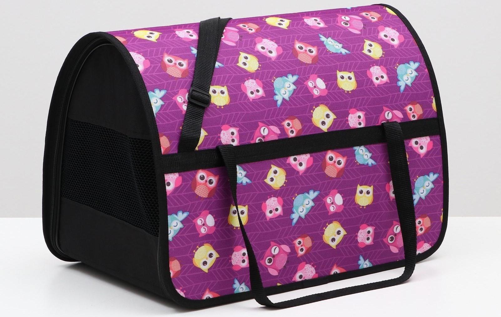 Сумка-переноска с принтом, 49 х 30 х 35 см, микс цветов