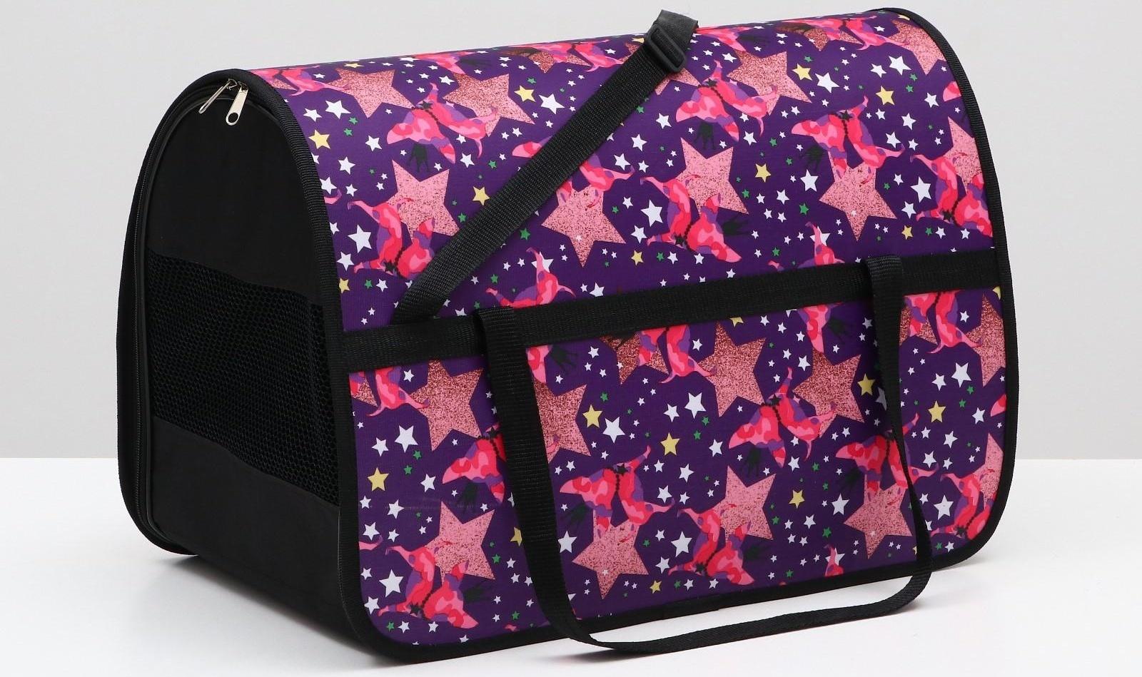 Сумка-переноска с принтом, 49 х 30 х 35 см, микс цветов