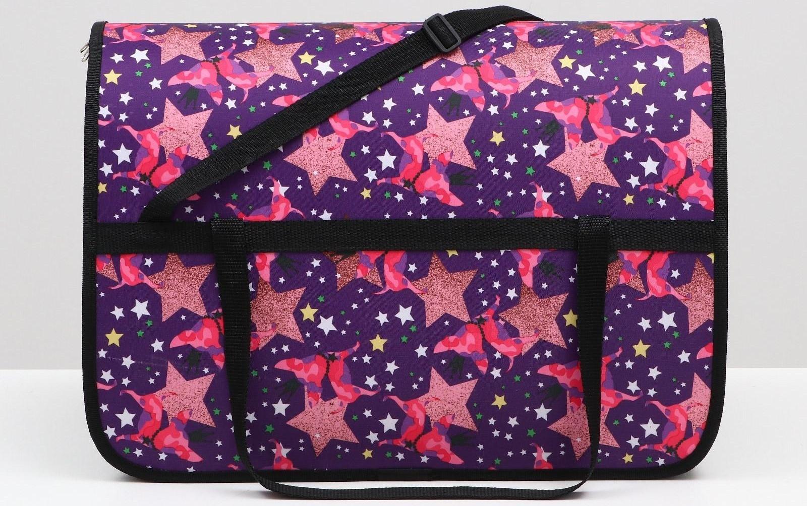 Сумка-переноска с принтом, 49 х 30 х 35 см, микс цветов