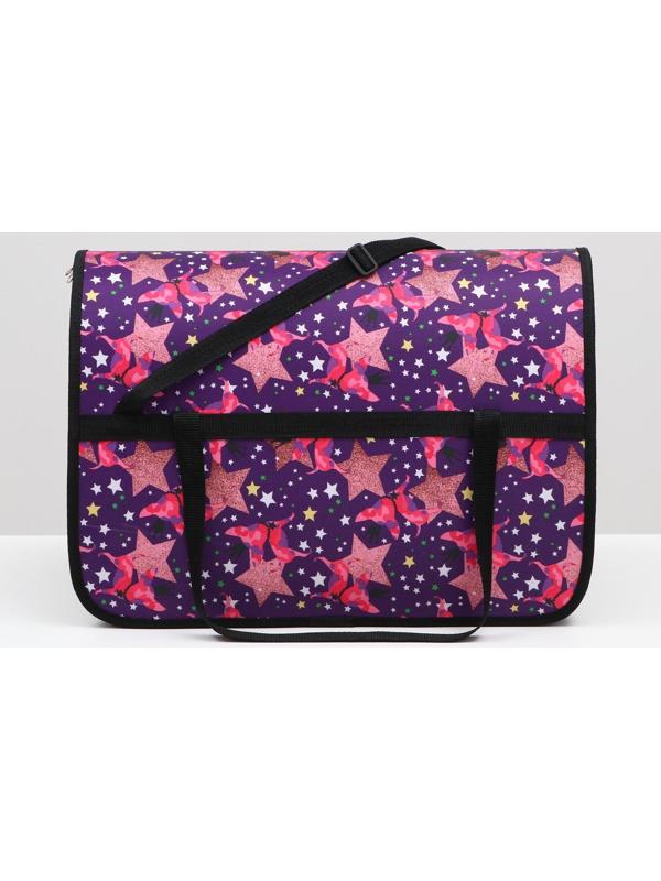 Сумка-переноска с принтом, 49 х 30 х 35 см, микс цветов