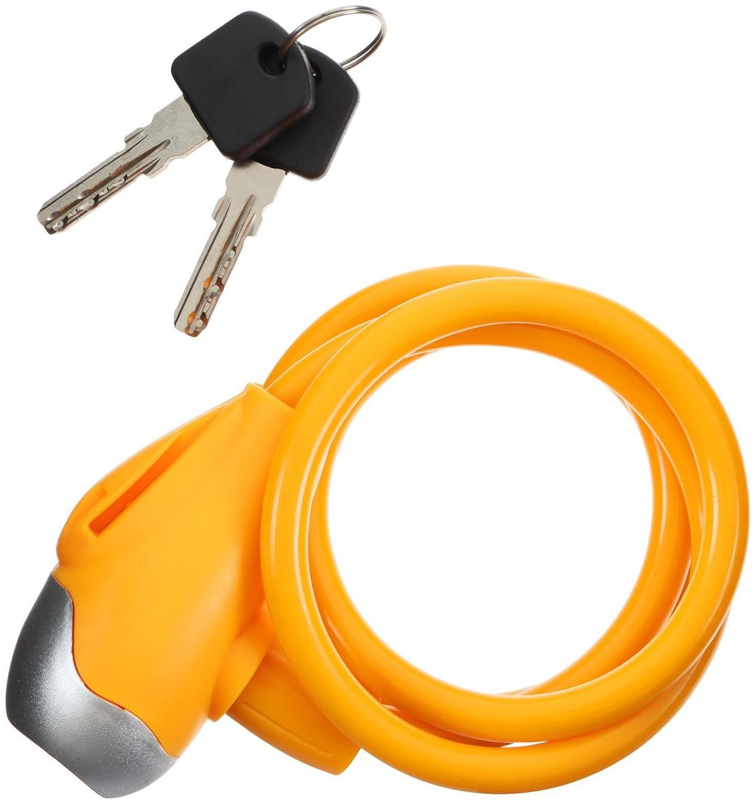 Замок для велосипеда детский Dream Bike 8x1000 мм, цвет оранжевый