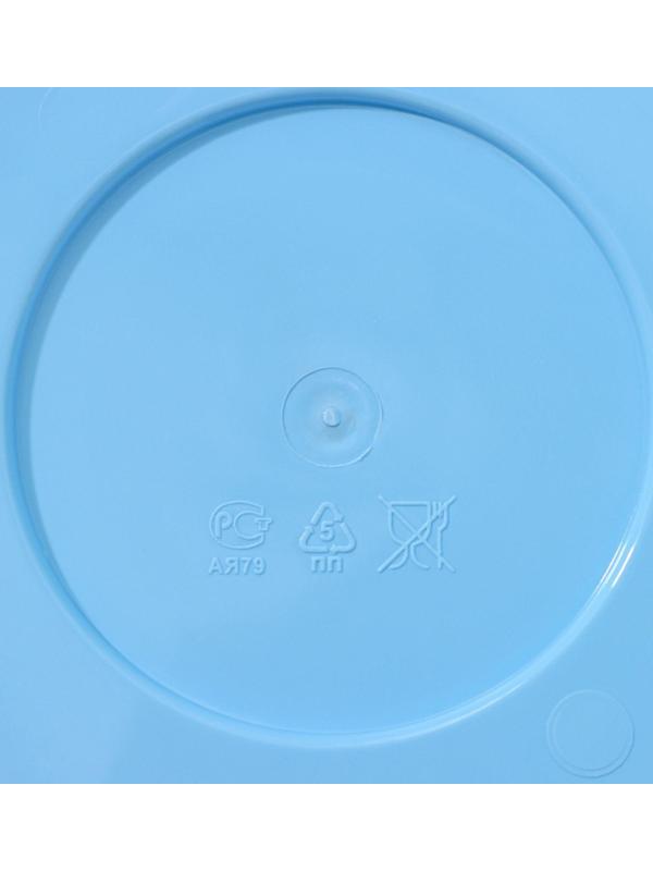 Горшок для цветов с поддоном «Знатный», 3,9 л, d=22,5 см, цвет голубой