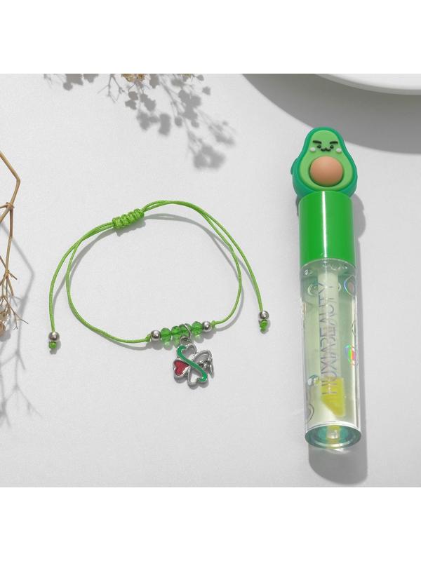 Набор 2 предмета: браслет, блеск для губ 