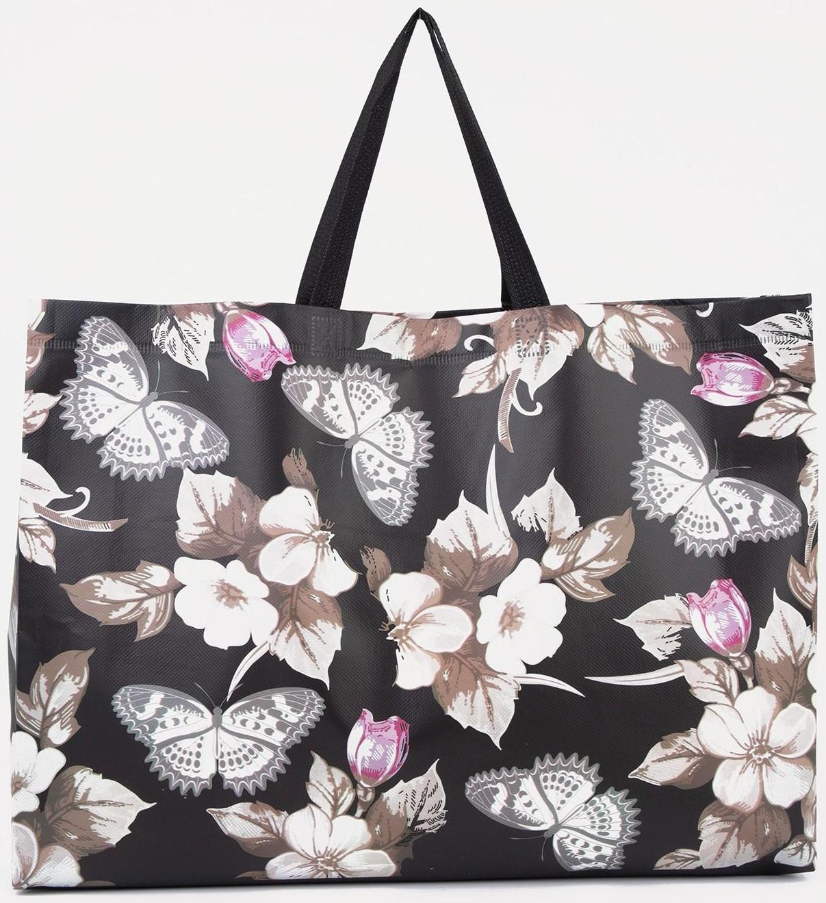 Сумка хозяйственная без застёжки, цвет чёрный