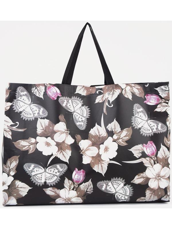 Сумка хозяйственная без застёжки, цвет чёрный