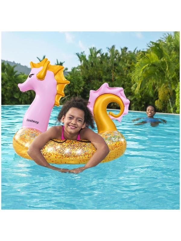 Круг для плавания Glitter Seahorse Swim Ring  115 х 104 см, 36305