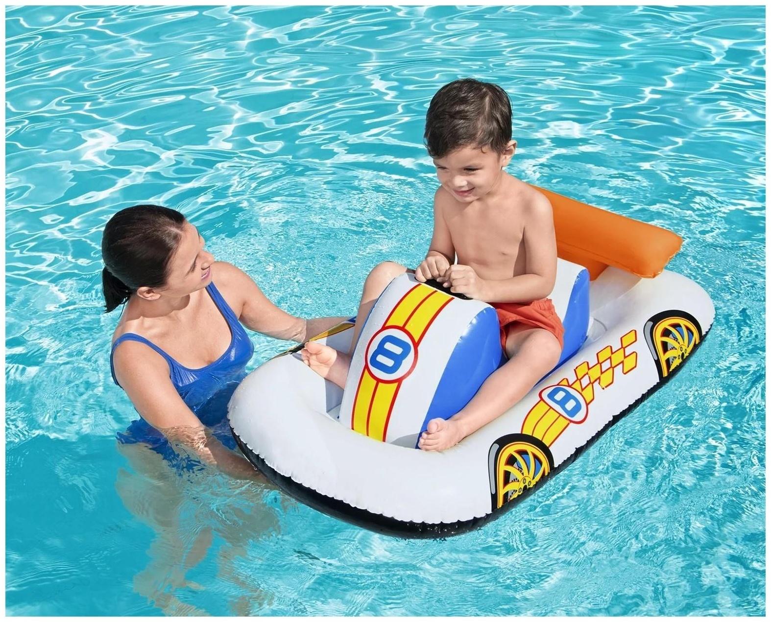 Лодочка надувная Funspeakers Police Car Baby Boat, р. 110 х 75 см, 41480