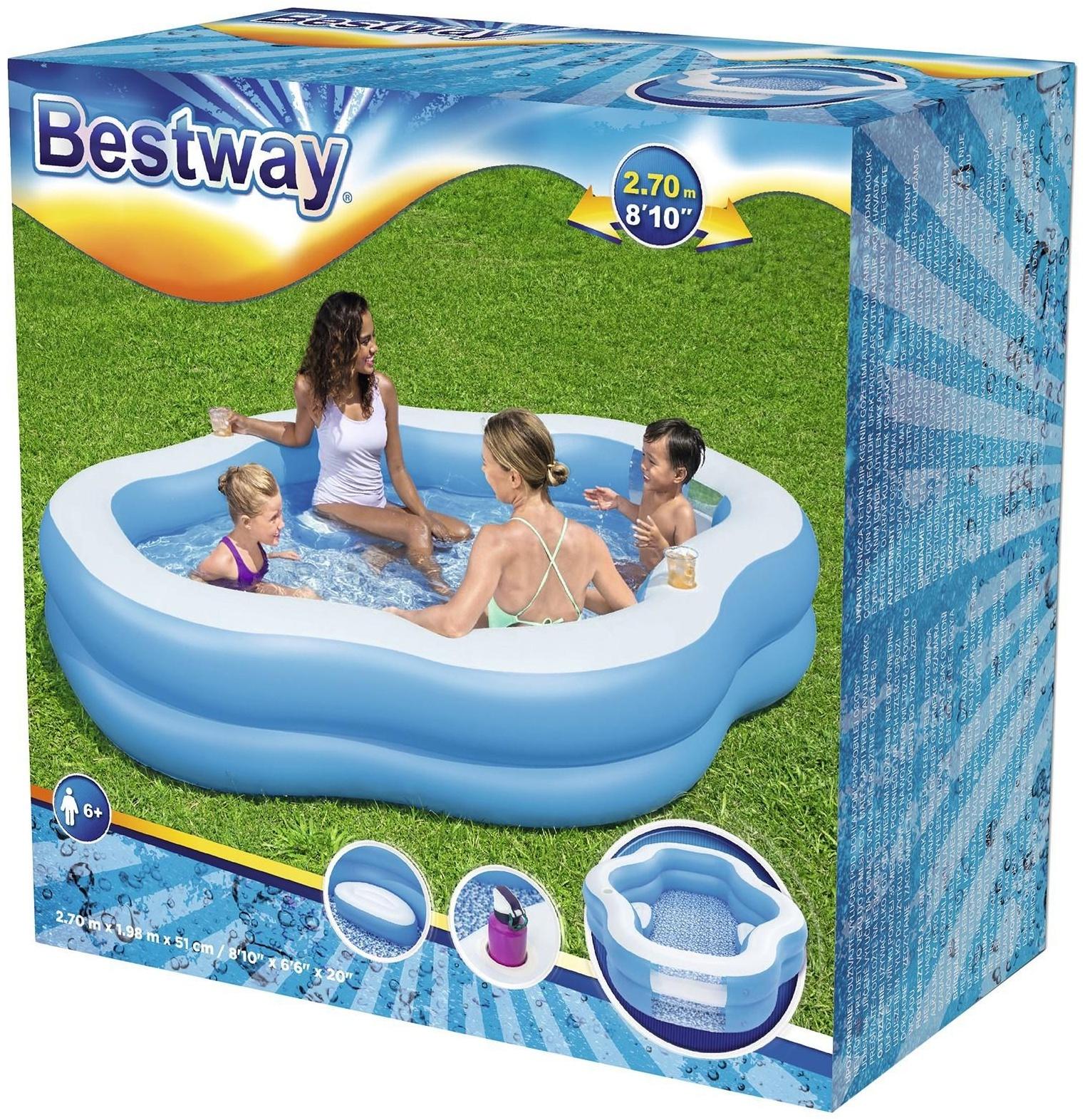 Бассейн надувной Семейный 270 х 198 х 51 см 54409