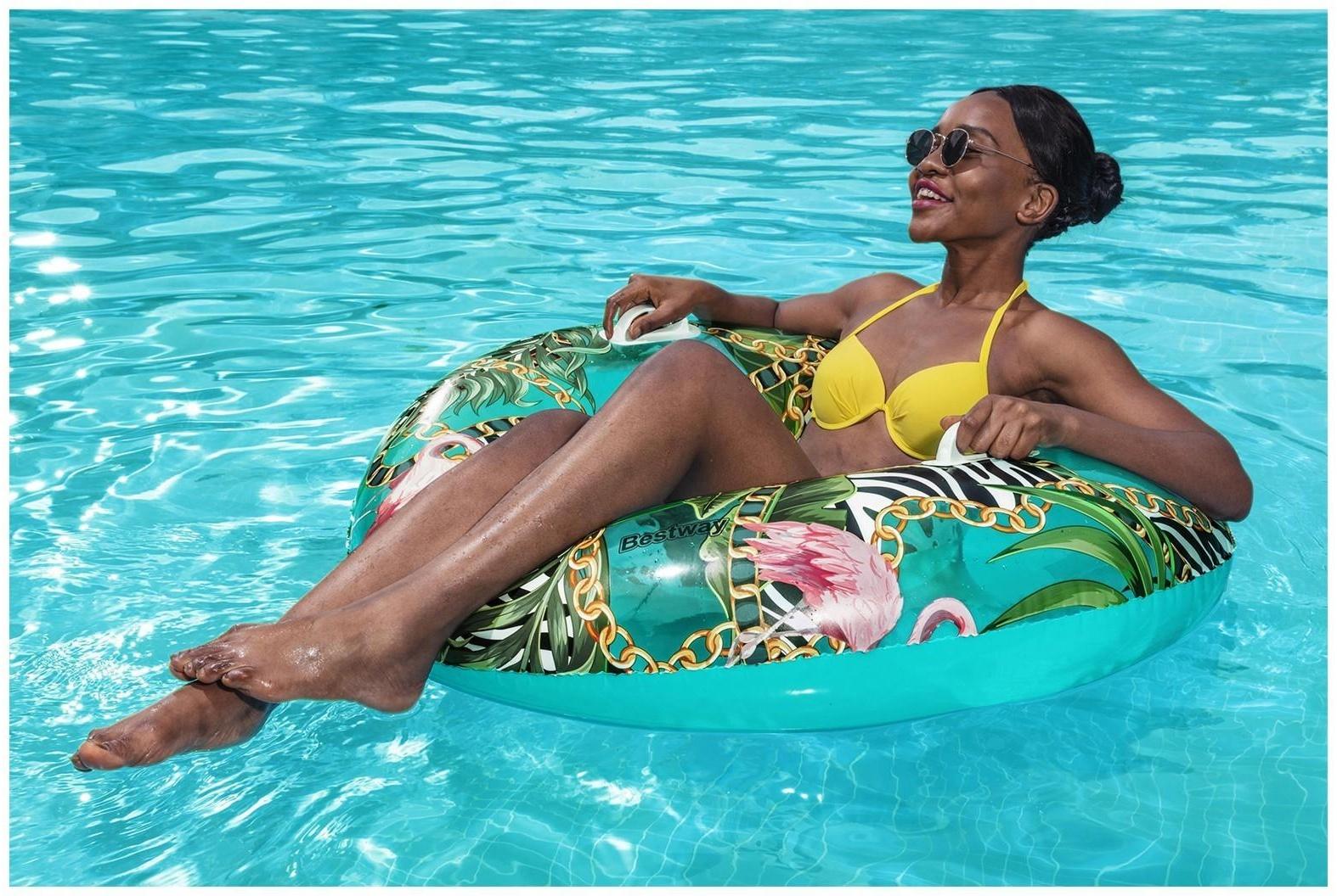 Круг для плавания с цветочным рисунком 114 см 36302