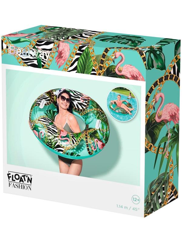 Круг для плавания с цветочным рисунком 114 см 36302