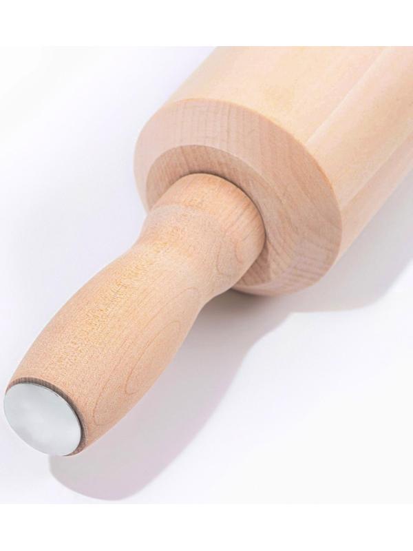 Скалка с вращающимися ручками, 50х7 см, липа