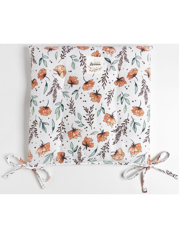 Сидушка на стул Доляна Oleander 42х42 см, 100% хлопок, рогожка 164 г/м2